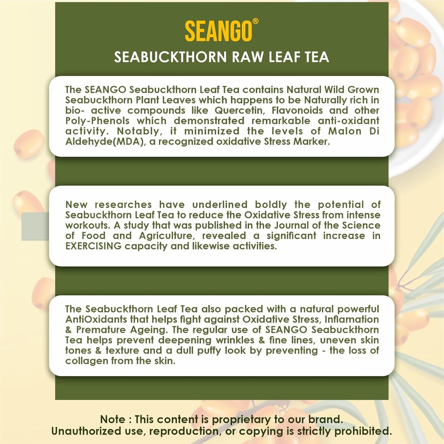 SEANGO Seabuckthorn Raw Leaf Tea