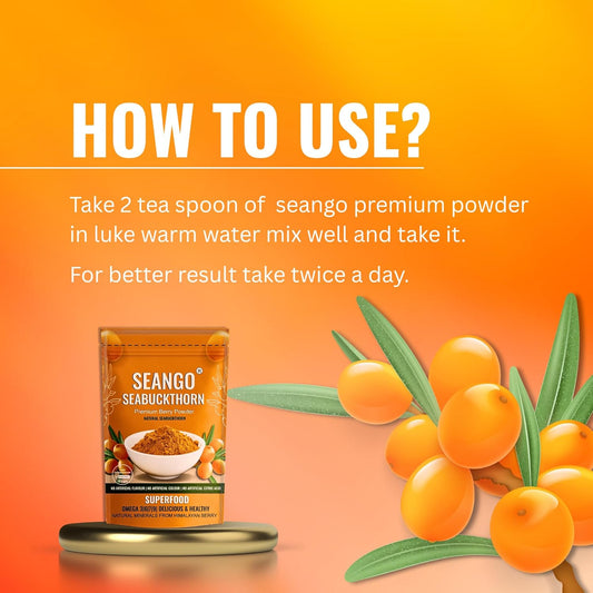 SEANGO® Sea Buckthorn Natural Dried Berries – Himalayan Superfood,100g (pack of-4)