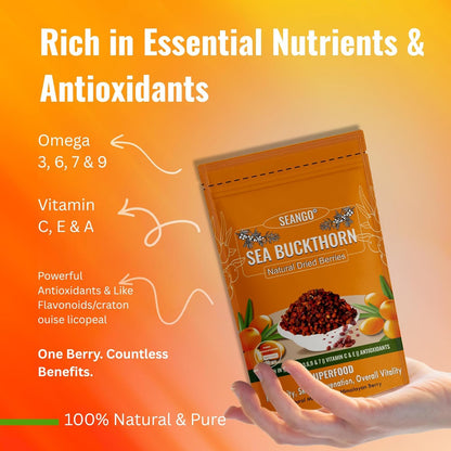 SEANGO® Sea Buckthorn Dried Berries with Beetroot Powder Combo (100+200g)