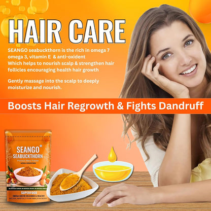 SEANGO Himalayan Pure Sea Buckthorn Premium Dry Berries Powder 100g & Beetroot Powder 200g (combo)