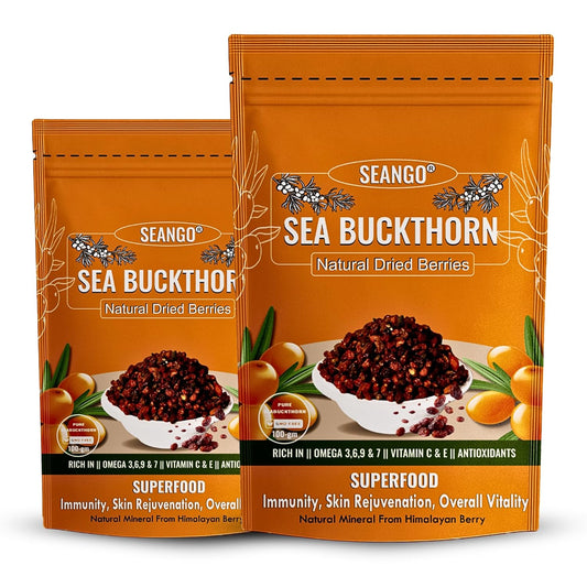 SEANGO® Sea Buckthorn Natural Dried Berries 100g (Pack of 2)
