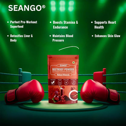 SEANGO® Beetroot Powder 200gm | Natural Support for Heart & Brain Function | Perfect for Beverages & Daily Nutrition | 100% Pure & Preservative-Free | for Men & Women