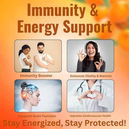 SEANGO® Himalayan Sea Buckthorn Pulp 300ml|pure & natural |Natural Vitamin C,Omega 3 6 7 9, Antioxidants|Immunity, Skin Glow & Gut Health| pure Juice Seabuckthorn (Pack of1)