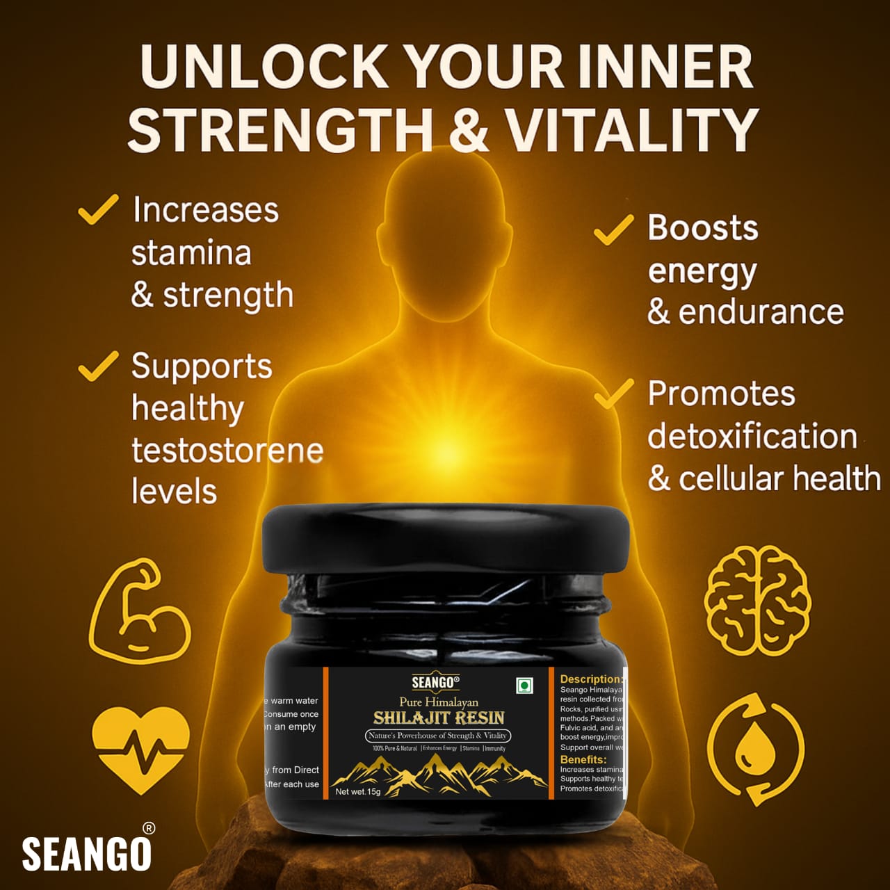 Pure Himalayan shilajit 15g