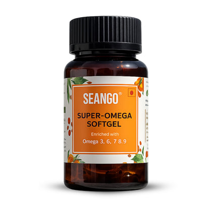 SEANGO® Sea Buckthorn For Healthy Heart, Immunity Power, Skin Care & Body Detox, Natural Herbal Nutrition Supplement, softgel- 30 Capsules