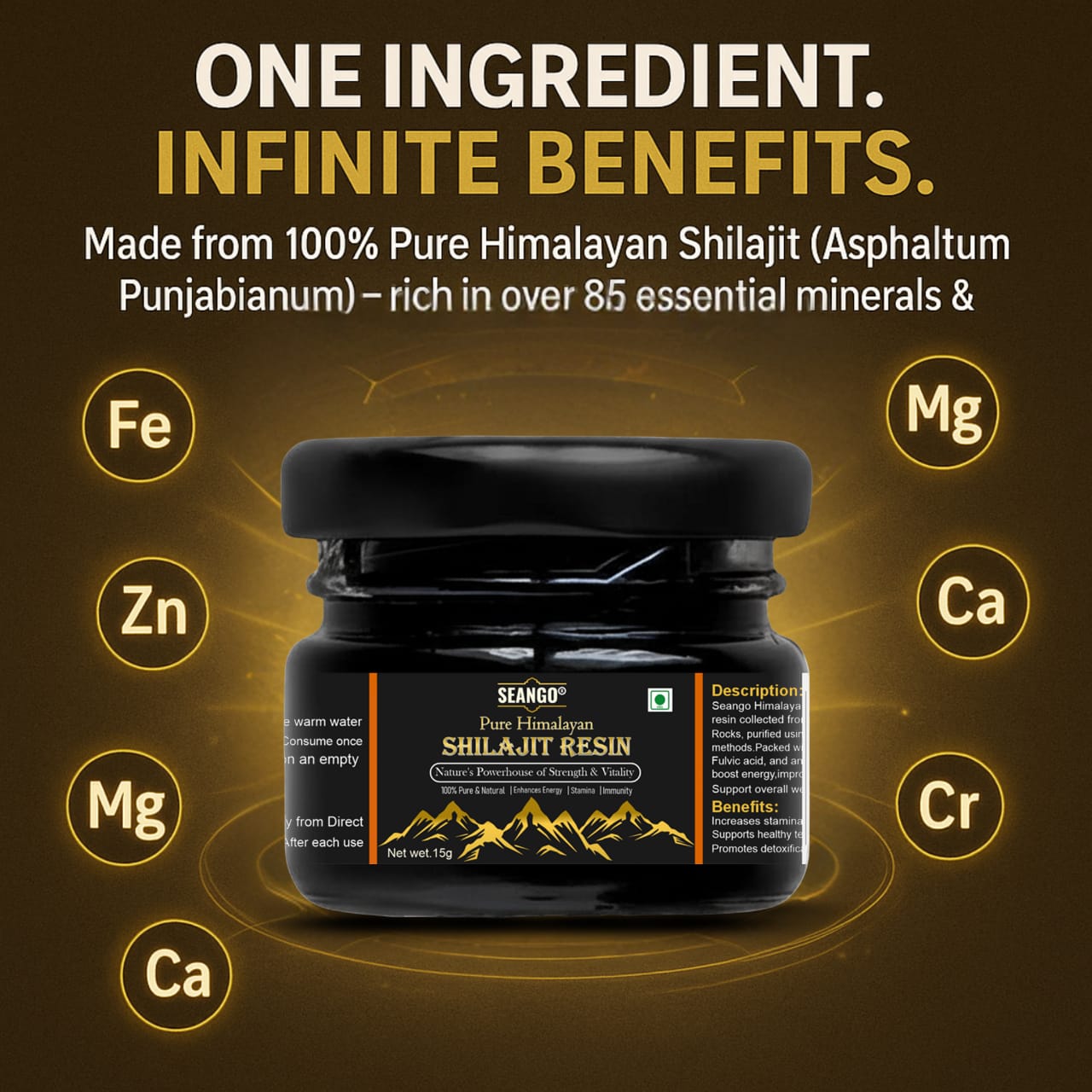 Pure Himalayan shilajit 15g